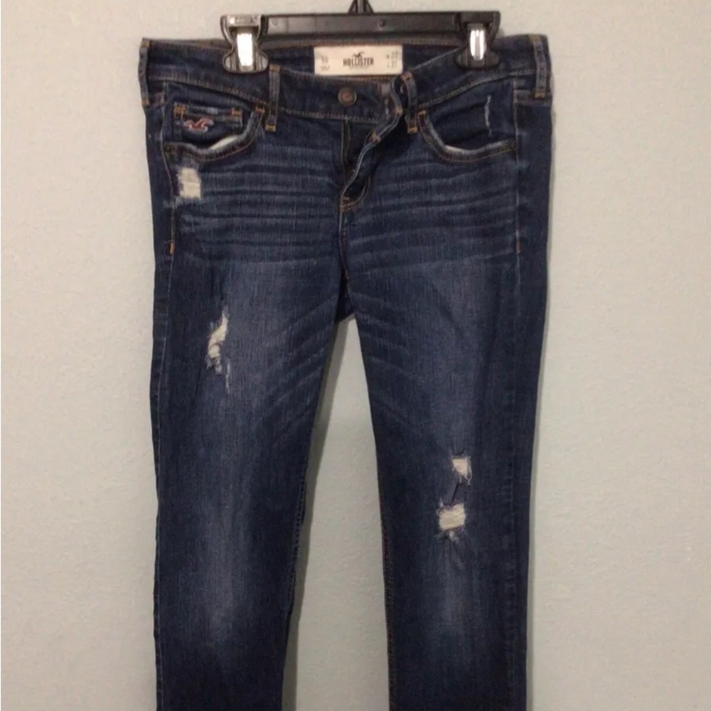 Womens Distressed Hollister Skinny Jeans W27L33